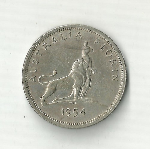 Australia florin 1954 - florin,