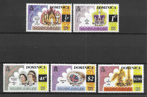 Dominica 1977 royal visit set - royal,