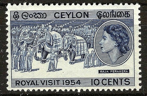 Ceylon 1954 sg434 qeii royal - qeii,