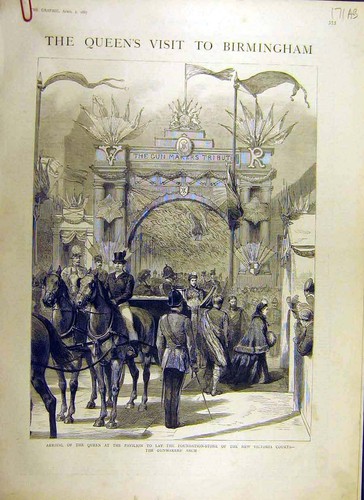 Original old antique print - old,