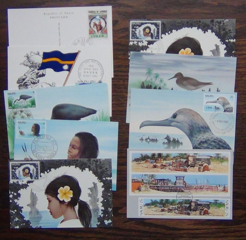 Nauru postcards 1980 birds - postcards, 1980's